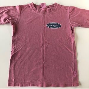 LIFE IS GOOD t-shirt in faded pink